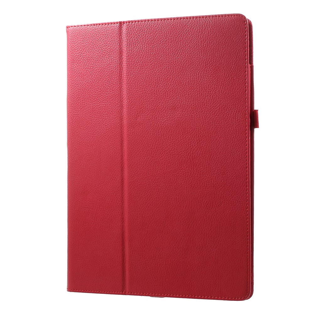 Litchi Texture Smart Leather Stand Shell Para Ipad Pro de 12.9 Pulgadas - Rojo-8