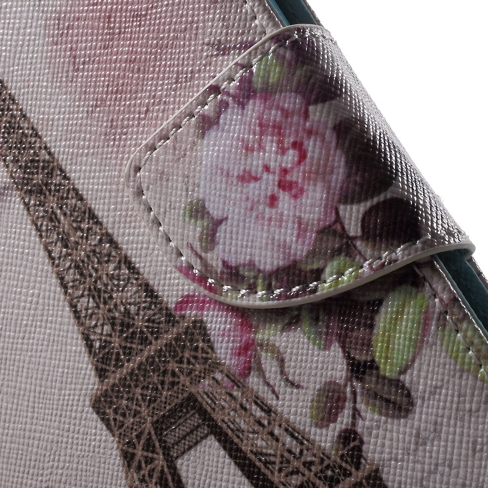 Patterned Wallet Leather Stand Case for iPhone 6s / 6 4.7 inch - Eiffel Tower and Flower-9