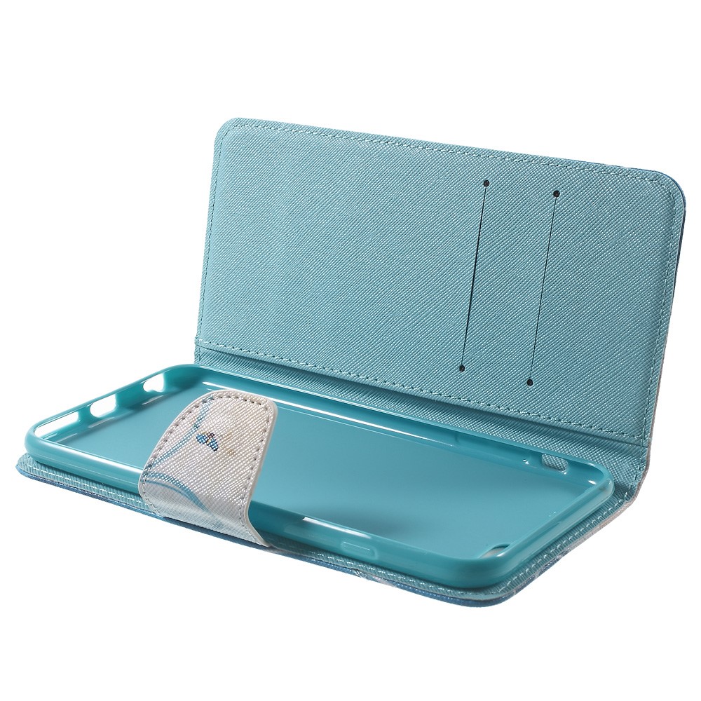 Patterned Wallet Leather Stand Cover for iPhone 6s / 6 4.7 inch - Blue Butterfly-6