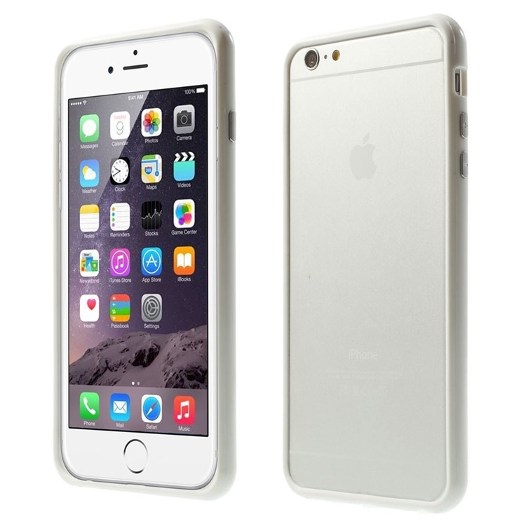 

Solid Color PC + TPU Hybrid Bumper Cover for iPhone 6s Plus / 6 Plus 5.5 Inch - White