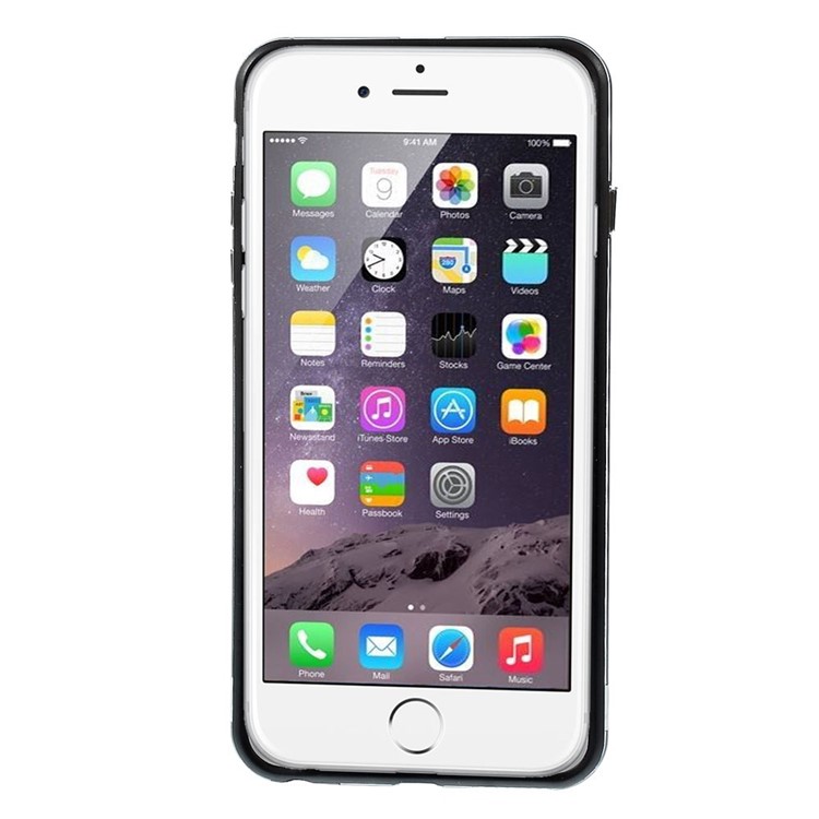 For iPhone 6s Plus / 6 Plus 5.5 Inch PC + TPU Bumper Case - Black-2