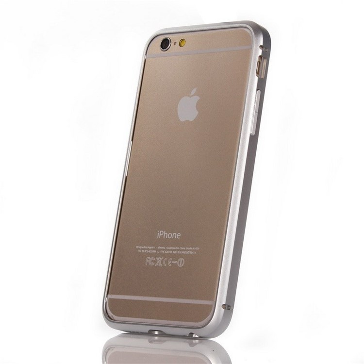Slide-on Aluminium Alloy Metal Bumper Case for iPhone 6 - Silver-2