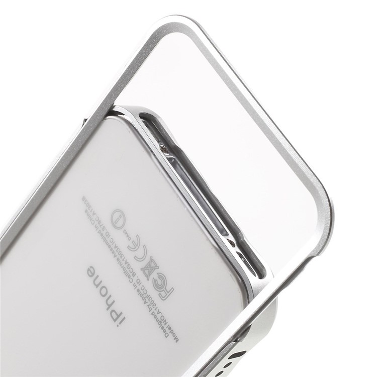 2-in-1 Slide-on Metal Frame Bumper for iPhone 4s 4 - Silver-6