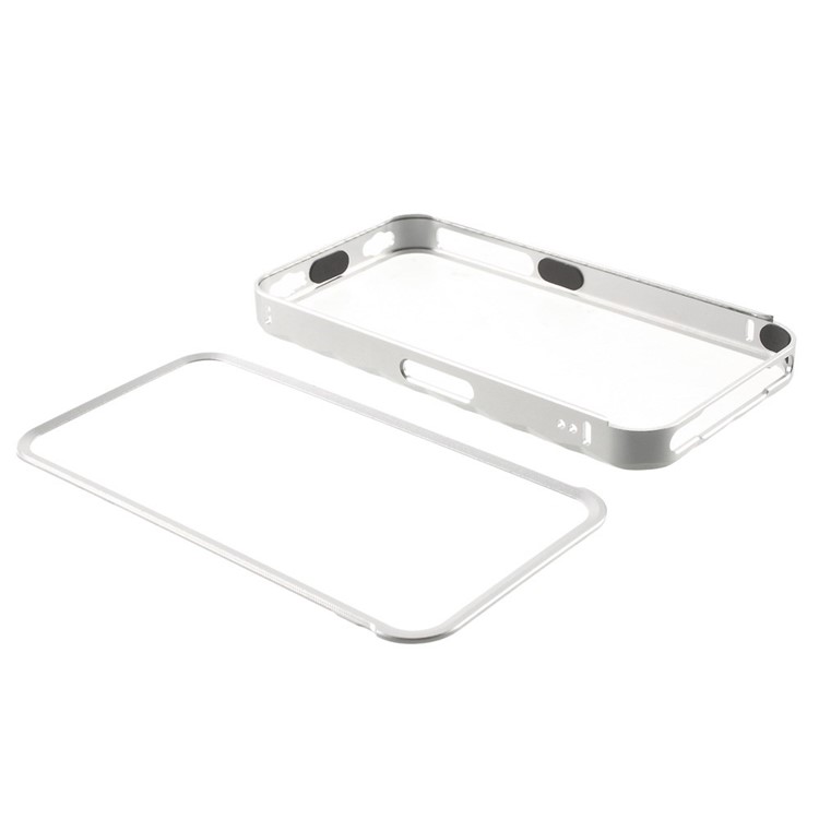 2-in-1 Slide-on Metal Frame Bumper for iPhone 4s 4 - Silver-7