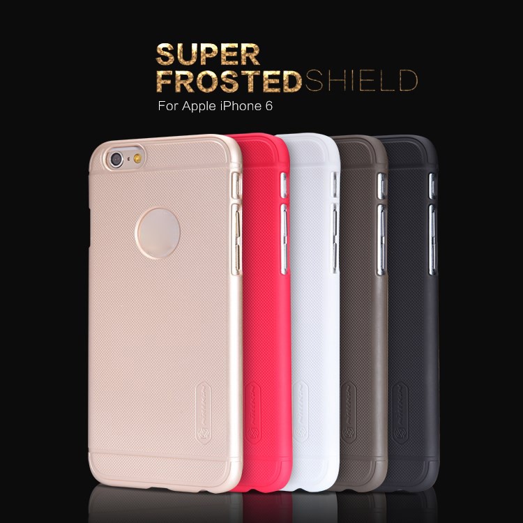 Gold Nillkin Super Frosted Shield Hard Shell for iPhone 6s / 6 4.7 inch w/ Screen Protector-6