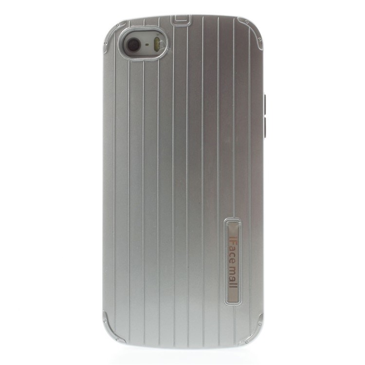 IFACE MALL Mall TPU & PC Fashion Luggage Travel Case for iPhone SE 5s 5 - Silver-2