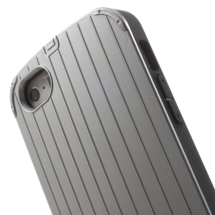 IFACE MALL Mall TPU & PC Fashion Luggage Travel Case for iPhone SE 5s 5 - Silver-6