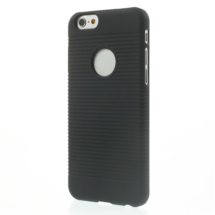 Anti-slip Stripe Slide Holster Case w/ Swivel Belt Clip Stand for iPhone 6s 6 - Black-5