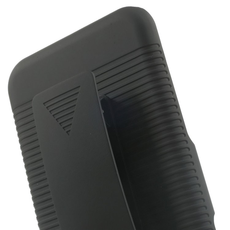 Anti-slip Stripe Slide Holster Case w/ Swivel Belt Clip Stand for iPhone 6s 6 - Black-9
