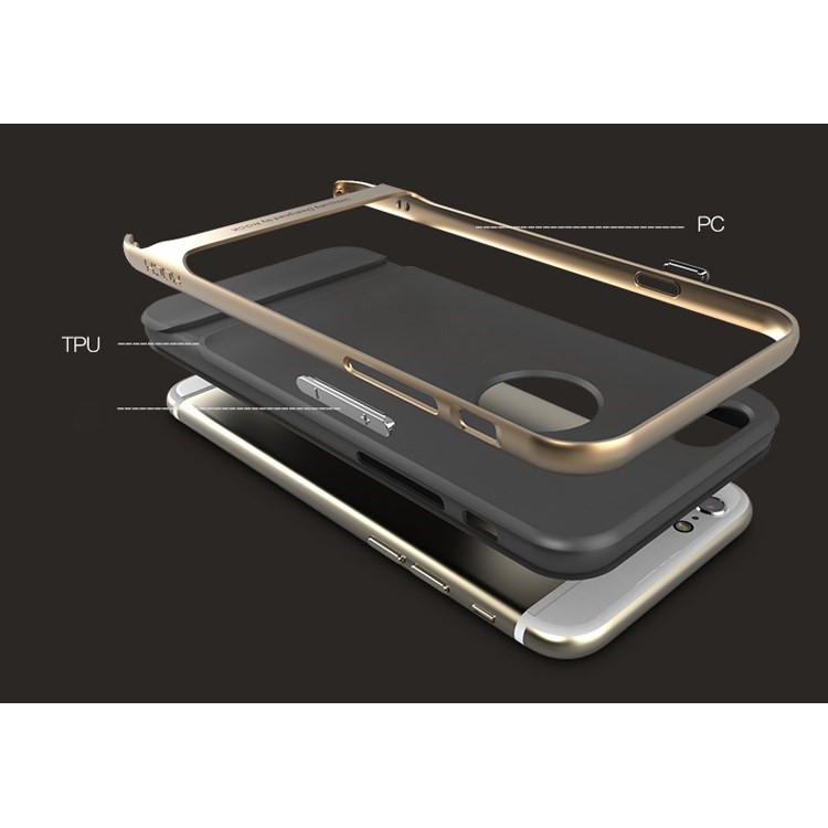 ROCK Royce Series PC + TPU Cover for iPhone 6s 6 4.7 inch - Gold-3