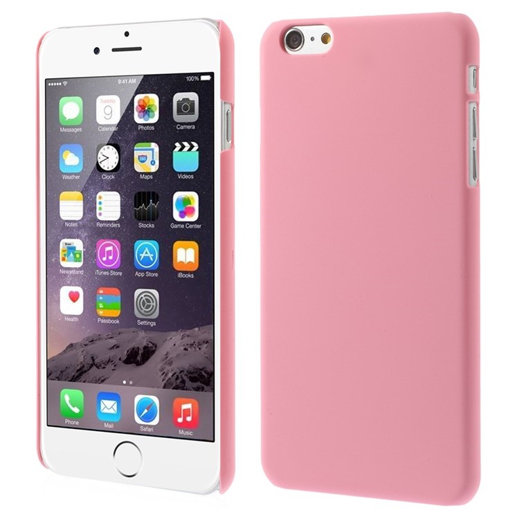 Rubberized Hard Plastic Shell for iPhone 6 Plus / 6s Plus 5.5 inch - Pink-1