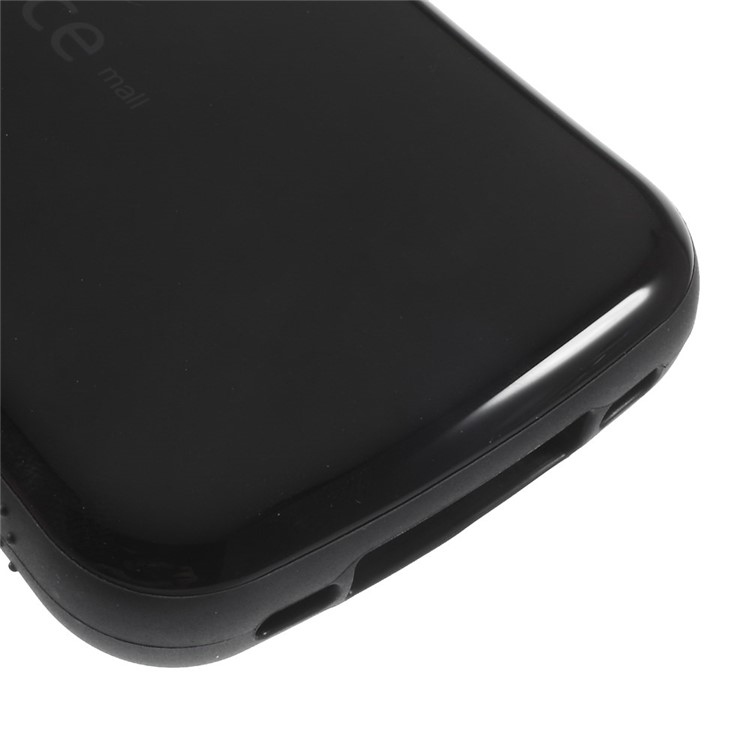 IFACE MALL Anti-slip Glossy PC + TPU Hybrid Case for iPhone 4 s 4 - Balck-4