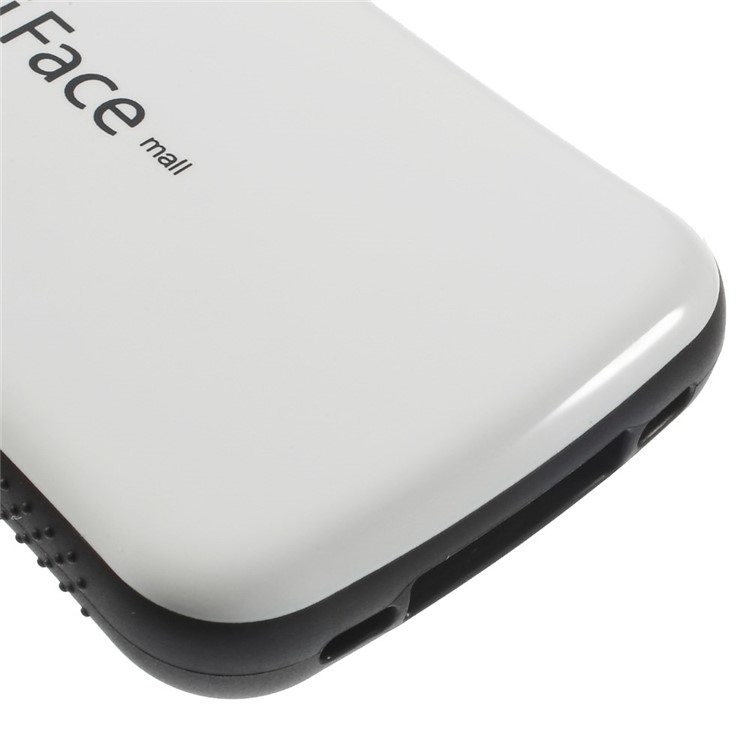 IFACE MALL Anti-slip Glossy PC + TPU Hybrid Case for iPhone 4 s 4 - White-4