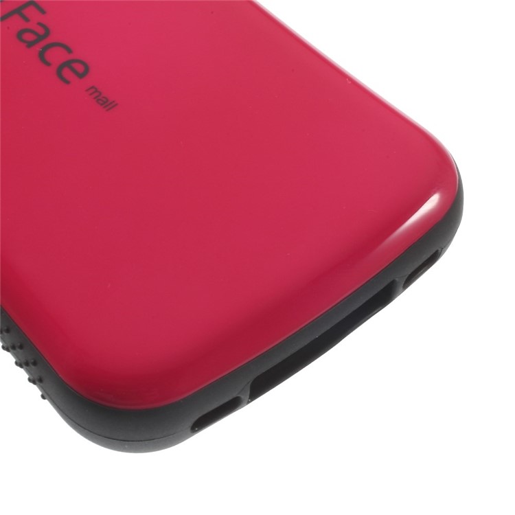 IFACE MALL Anti-slip Glossy PC + TPU Hybrid Cover for iPhone 4 s 4 - Red-4