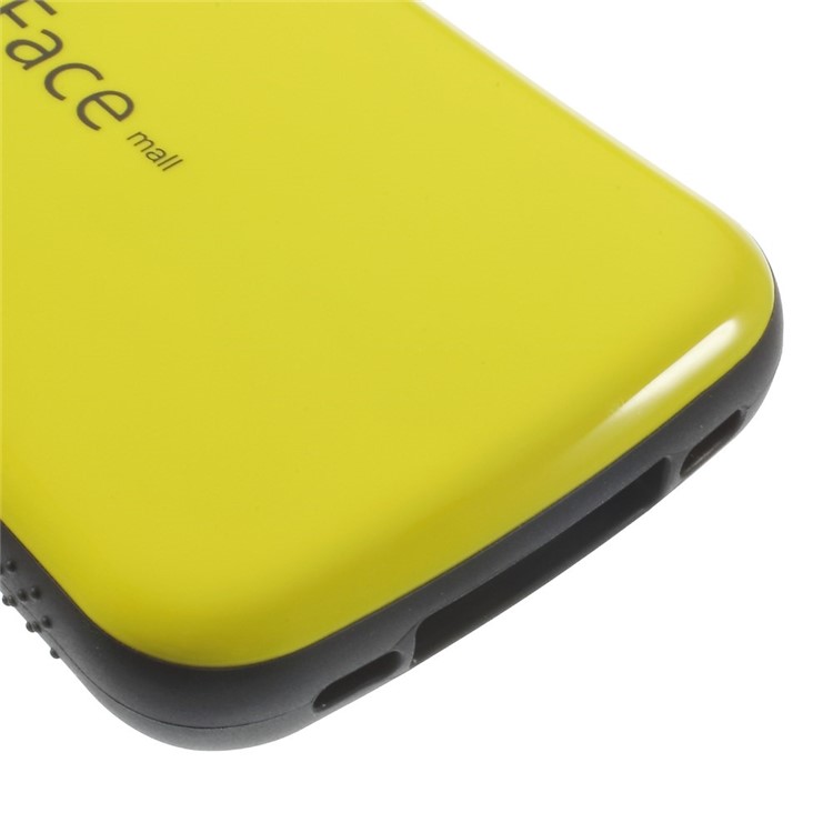 IFACE MALL Anti-slip Glossy PC + TPU Hybrid Shell for iPhone 4 s 4 - Yellow-4