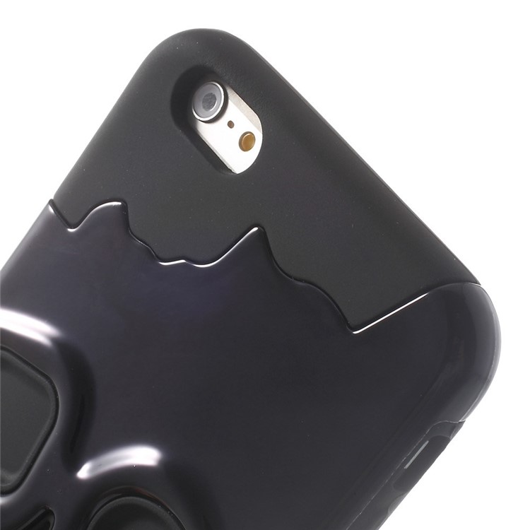 Cool Skull Pattern Electroplating PC + Silicone Hybrid Case for iPhone 6 Plus / 6s Plus - Black-7