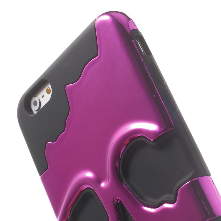 Cool Skull Pattern Electroplating PC + Silicone Hybrid Case Shell for iPhone 6 Plus / 6s Plus - Rose-7