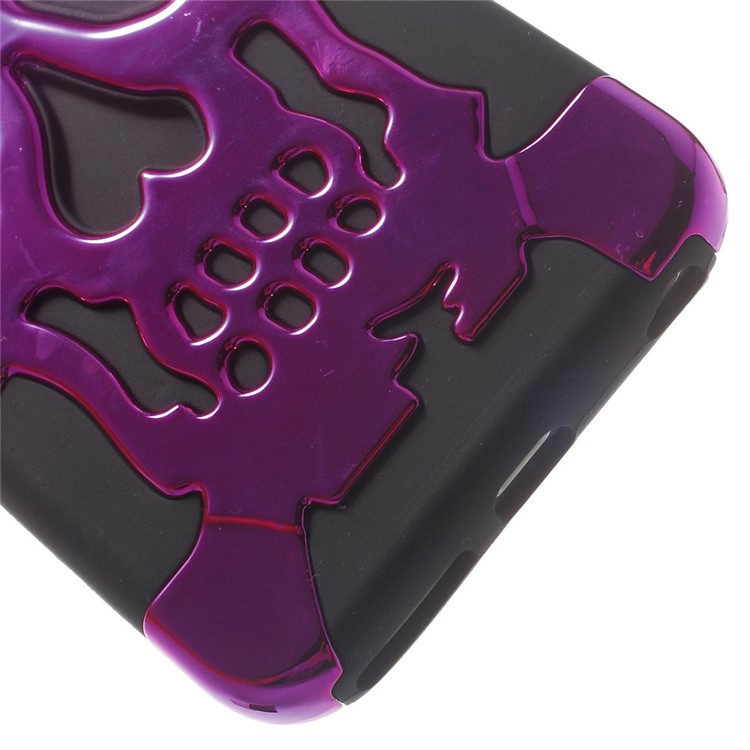 Cool Skull Pattern Electroplating PC + Silicone Hybrid Case Cover for iPhone 6 Plus / 6s Plus - Purple-6