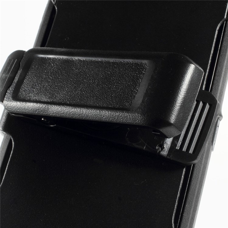 Shockproof PC + TPU Hybrid Case w/ Swivel Belt Clip Stand for iPhone 6s 6 - Black-7