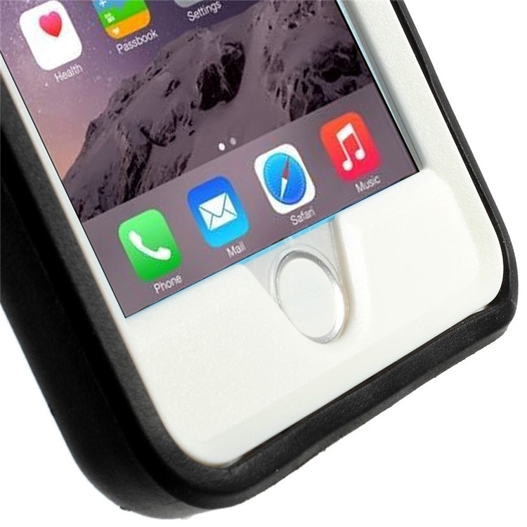 Shockproof PC + TPU Hybrid Case w/ Swivel Belt Clip Stand for iPhone 6s 6 - White / Black-8