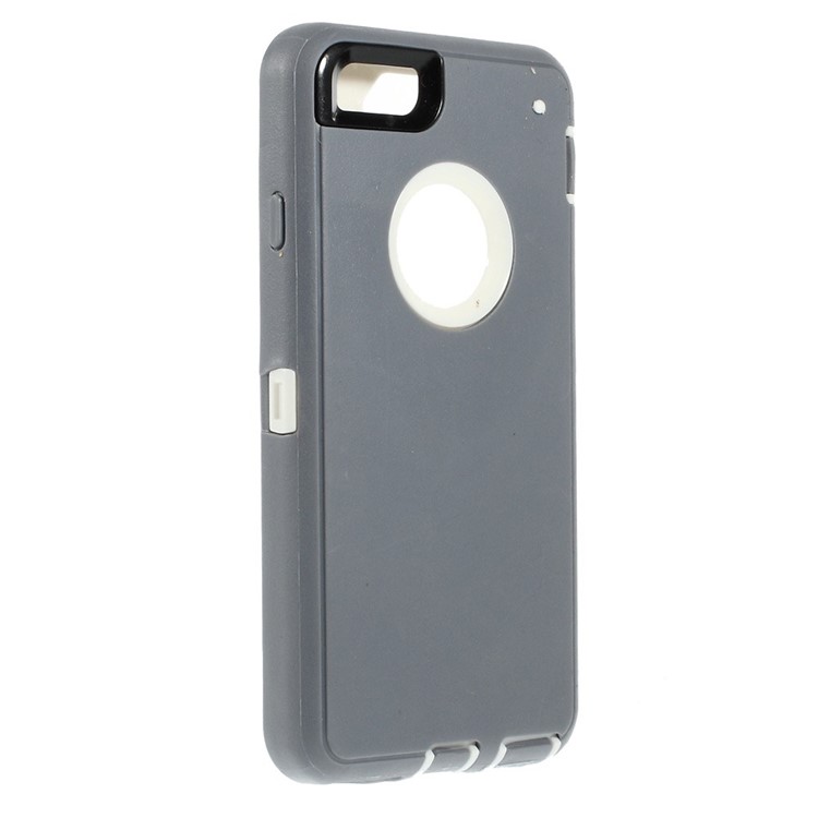 Shockproof PC + TPU Hybrid Cover w/ Swivel Belt Clip Stand for iPhone 6s 6 - Light Grey-5