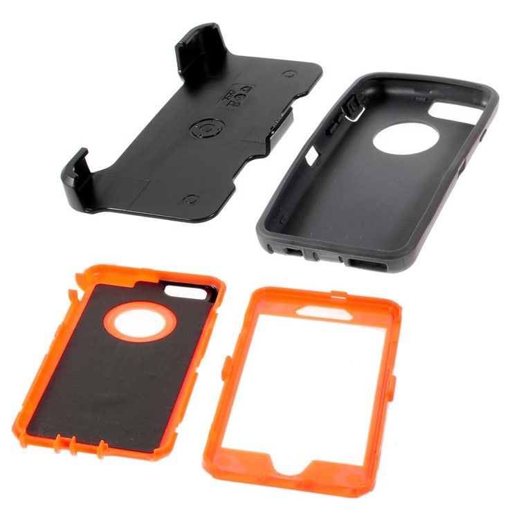 Shockproof PC + TPU Hybrid Cover w/ Swivel Belt Clip Stand for iPhone 6s 6 - Dark Grey-6