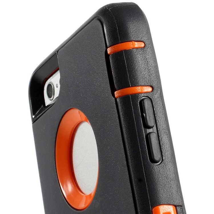 Shockproof PC + TPU Hybrid Cover w/ Swivel Belt Clip Stand for iPhone 6s 6 - Dark Grey-7