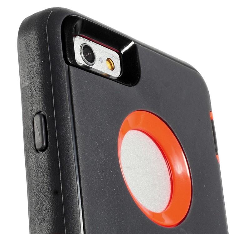 Shockproof PC + TPU Hybrid Cover w/ Swivel Belt Clip Stand for iPhone 6s 6 - Dark Grey-8