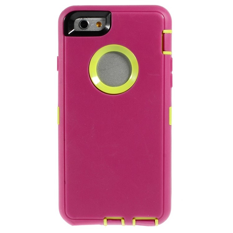 Shockproof PC + TPU Hybrid Shell w/ Swivel Belt Clip Stand for iPhone 6s 6 - Rose-3