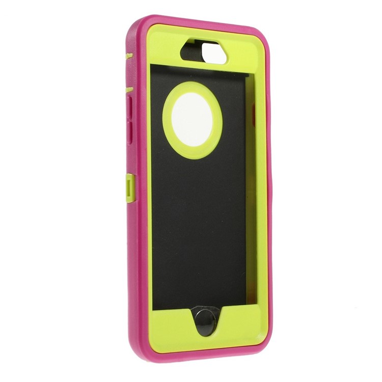 Shockproof PC + TPU Hybrid Shell w/ Swivel Belt Clip Stand for iPhone 6s 6 - Rose-4