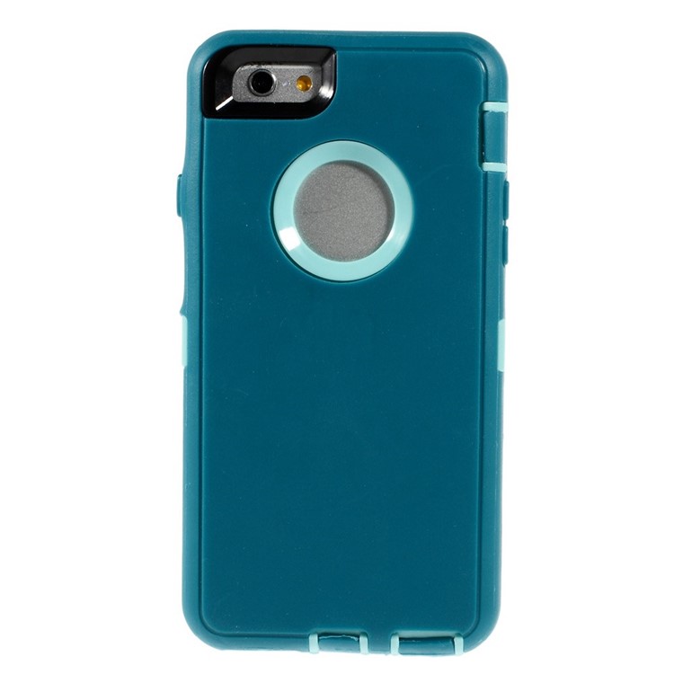 Shockproof PC + TPU Hybrid Case w/ Swivel Belt Clip Stand for iPhone 6s 6 - Baby Blue-3