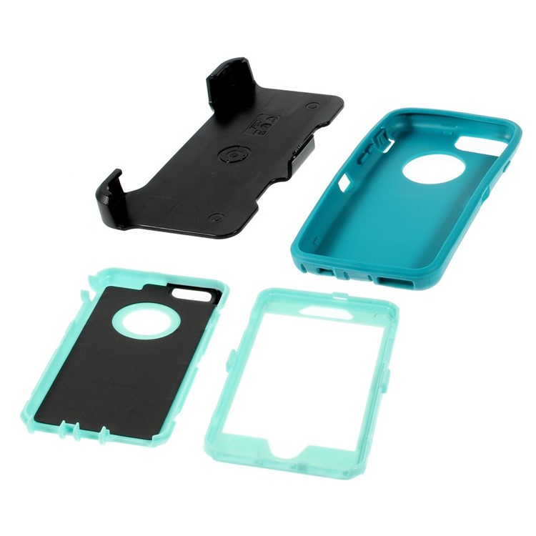 Shockproof PC + TPU Hybrid Case w/ Swivel Belt Clip Stand for iPhone 6s 6 - Baby Blue-7