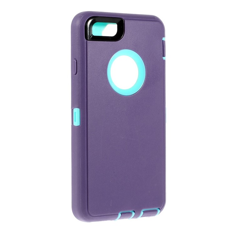 Shockproof PC + TPU Hybrid Case Shell w/ Swivel Belt Clip Stand for iPhone 6s 6 - Blue / Purple-5
