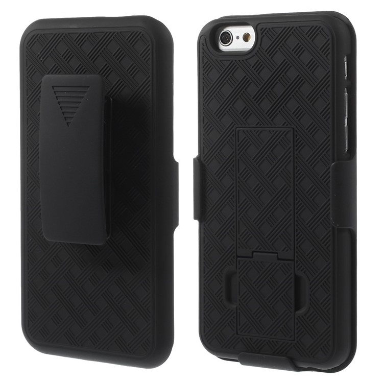 Checker Design Anti-slip Belt Clip Holster Hard Case for iPhone 6s 6-1