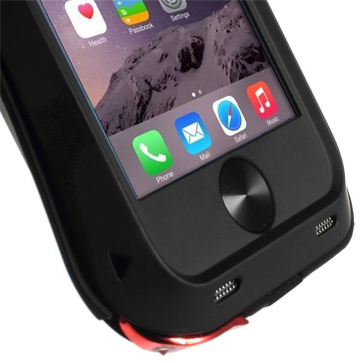 LOVE MEI Shockproof Dropproof Dustproof Case for iPhone SE 5s 5 - Red Port Cover / Black-4