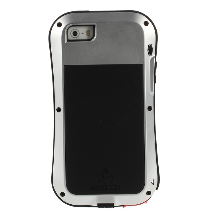LOVE MEI Shockproof Dropproof Dustproof Protection Case for iPhone SE 5s 5 - Silver-2