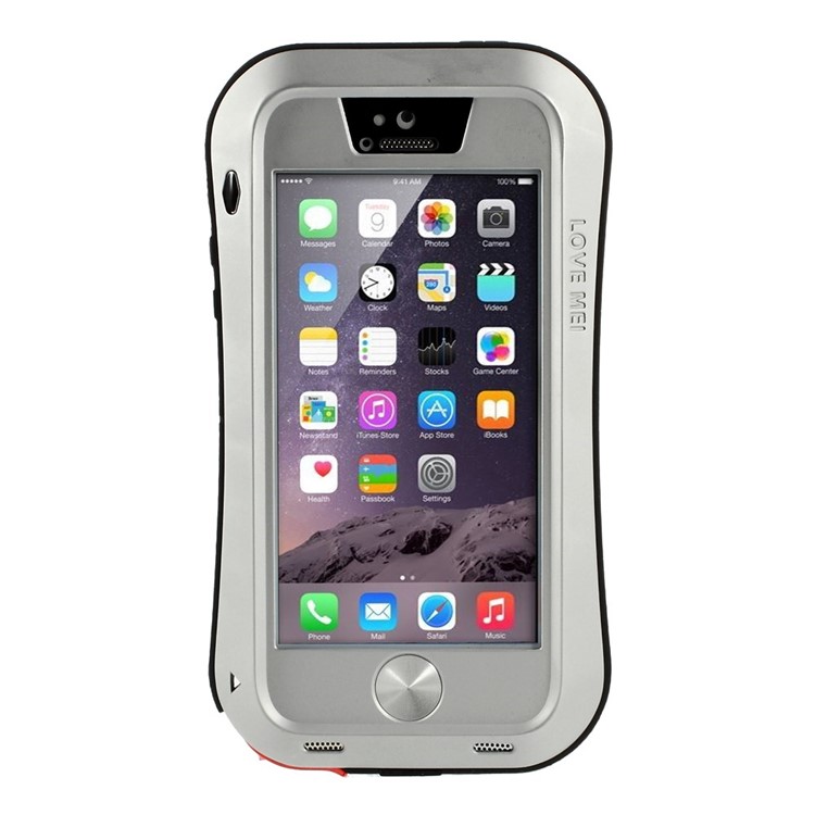LOVE MEI Shockproof Dropproof Dustproof Protection Case for iPhone SE 5s 5 - Silver-3