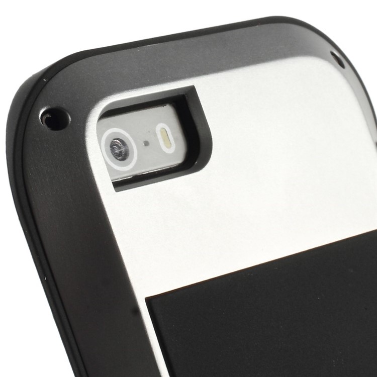 LOVE MEI Shockproof Dropproof Dustproof Protection Case for iPhone SE 5s 5 - Silver-5