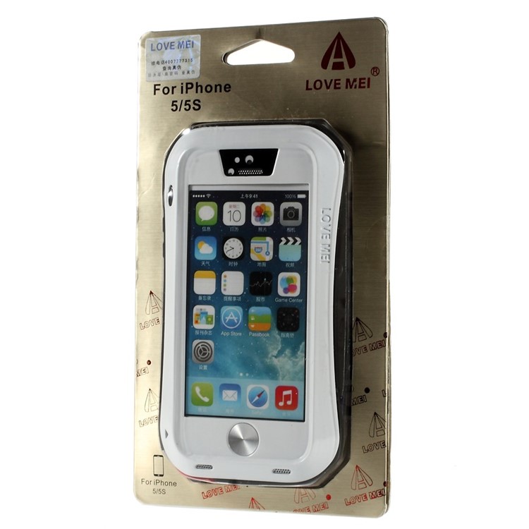 LOVE MEI Shockproof Dropproof Dustproof Protection Case for iPhone SE 5s 5 - Silver-8