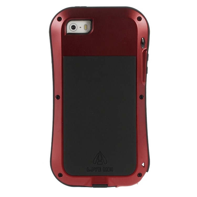 LOVE MEI Shockproof Dropproof Dustproof Protector Cover for iPhone SE 5s 5 - Red-2
