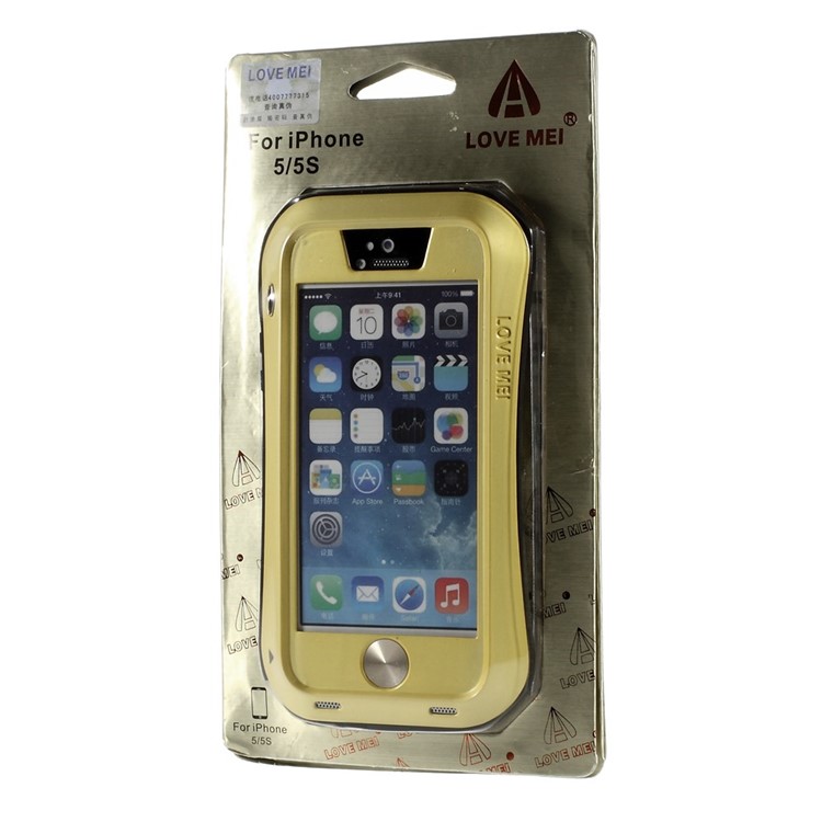 LOVE Shockproof Dropproof Dustproof Hybrid Case Shell for iPhone SE 5s 5 - Matte Gold-8