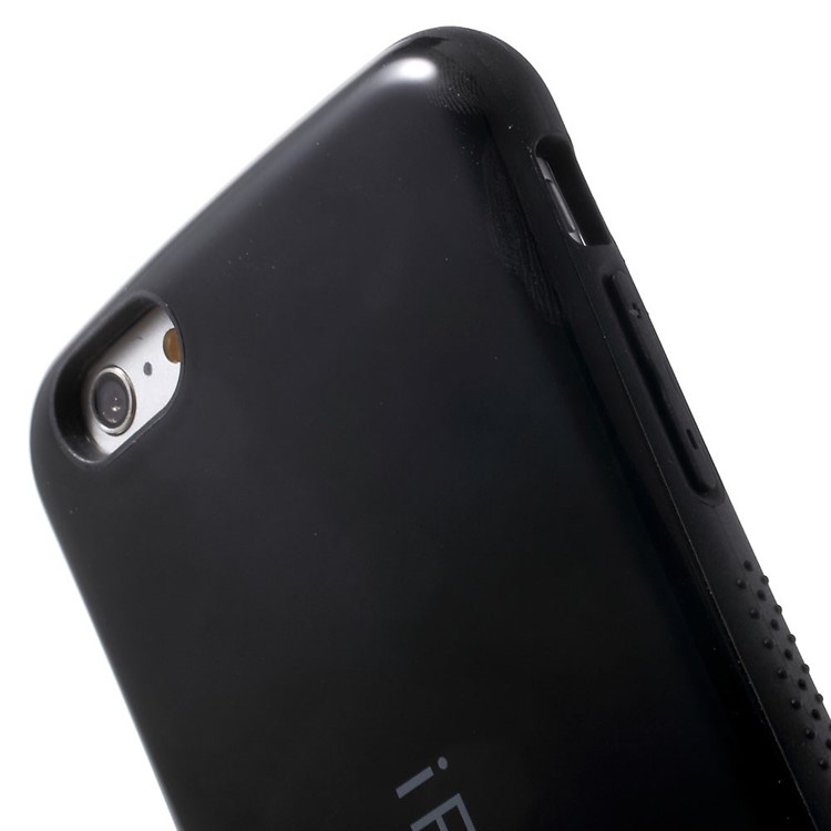 IFACE MALL for iPhone 6 Plus / 6s Plus Glossy PC + Non-slip TPU Shell Case - Black-6