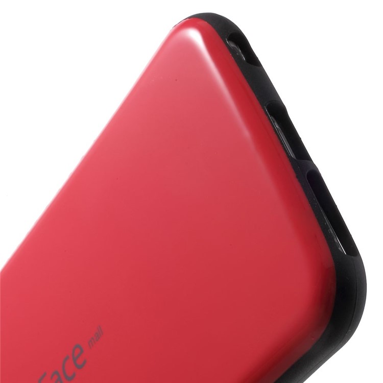 IFACE MALL for iPhone 6 Plus / 6s Plus Glossy PC + Non-slip TPU Hybrid Case - Red-5
