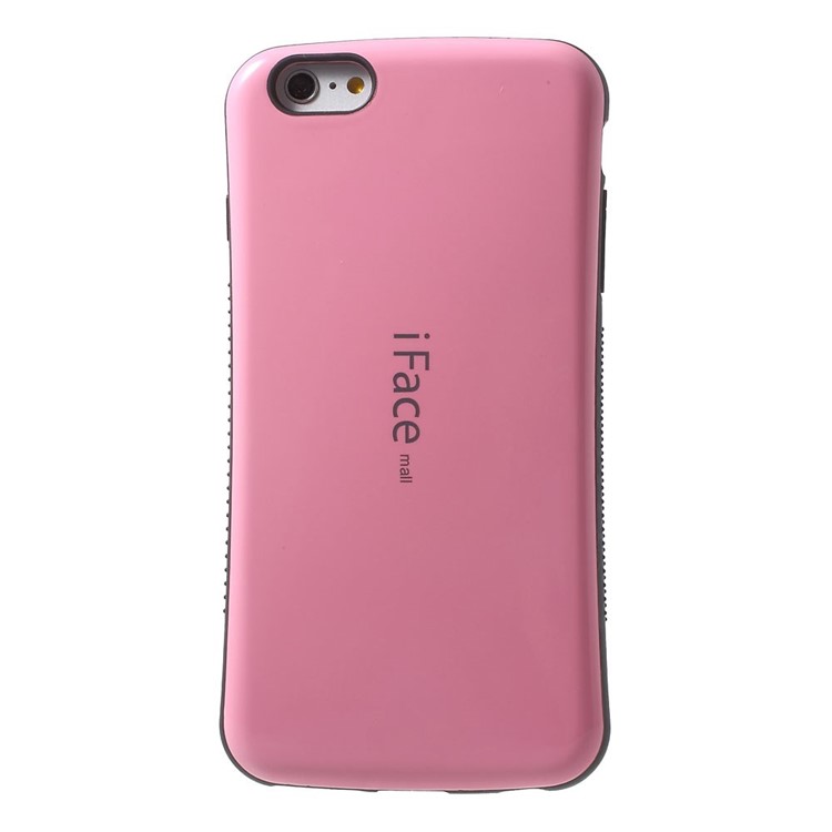 IFACE MALL for iPhone 6 Plus / 6s Plus Glossy PC + Non-slip TPU Hybrid Shell - Pink-2