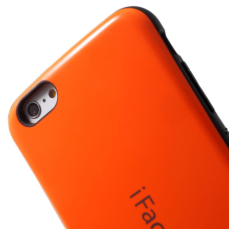 IFACE MALL for iPhone 6 Plus / 6s Plus Glossy PC + Non-slip TPU Combo Shell - Orange-6