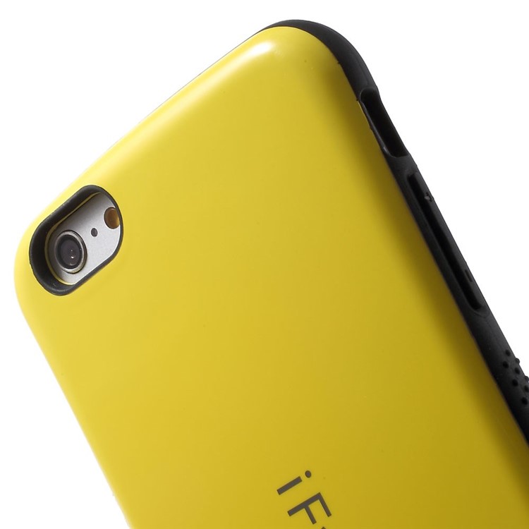 IFACE MALL Glossy PC + Non-slip TPU Combo Shell for iPhone 6 Plus / 6s Plus - Yellow-6