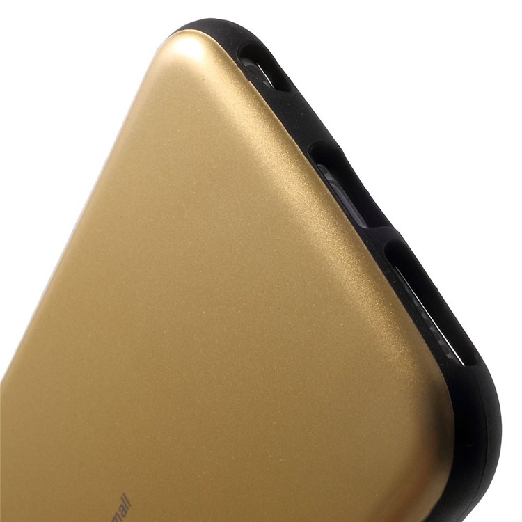 IFACE MALL Glossy PC + Non-slip TPU Hybrid Cover for iPhone 6 Plus / 6s Plus - Gold-5