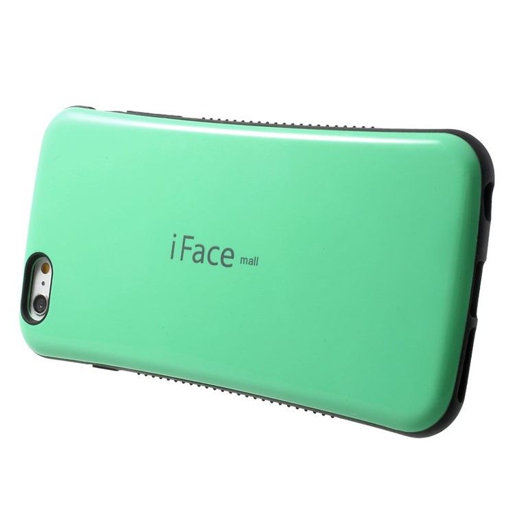IFACE MALL Glossy PC + Non-slip TPU Combo Cover for iPhone 6 Plus / 6s Plus - Mint Green-3