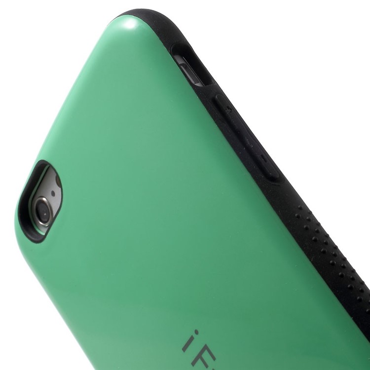 IFACE MALL Glossy PC + Non-slip TPU Combo Cover for iPhone 6 Plus / 6s Plus - Mint Green-5