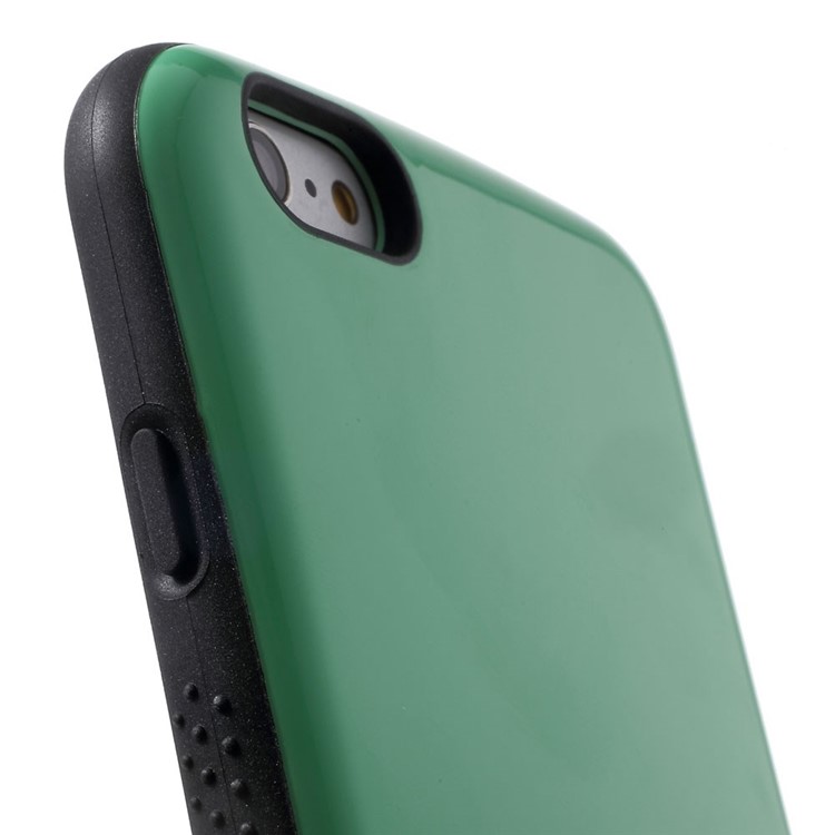 IFACE MALL Glossy PC + Non-slip TPU Combo Cover for iPhone 6 Plus / 6s Plus - Mint Green-6